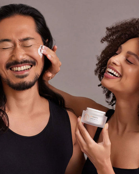 Kissed Earth Collagen Day Cream 50ml Awaken - Moisturising Collagen Day Cream
Daily nourishing collagen peptide cream with antioxidants
Start each day feeling beautiful with our Awaken Collagen Day Cream. This unique formula is a synergistic blend of active botanicals, our signature Collagen Peptides and Bulgarian Rose Absolute to help smooth fine lines and wrinkles, replenish moisture, protect the skin, and evoke a sense of well-being.