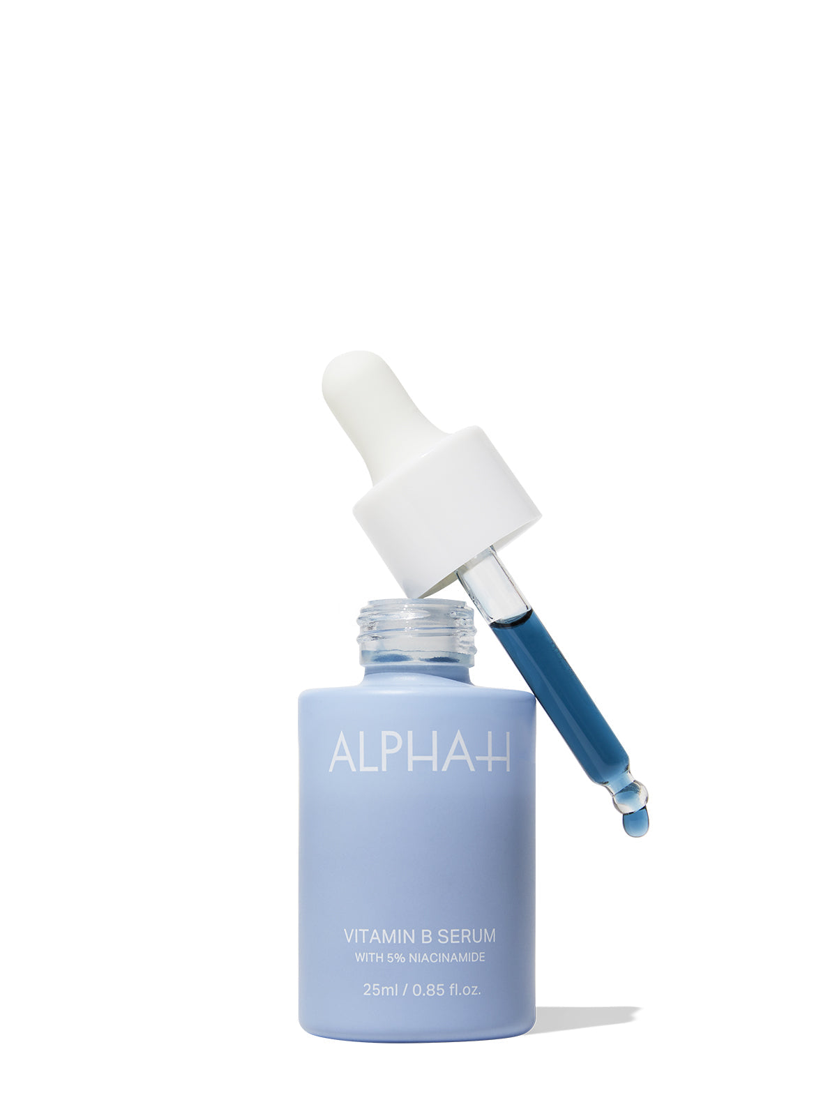 The Alpha-H Vitamin B Serum with 5% Niacinamide is a deeply hydrating serum designed to protect against free radical damage, hydrate and even tone, whilst supporting the skin’s natural barrier function.
Enriched with 5% niacinamide, chia seed, hyaluronic acid and Blue Gardenia extract, this serum is the all-in-one power hitter your skin needs for hydration, fine lines and wrinkles, balancing oils and evening and brightening your skin tone!