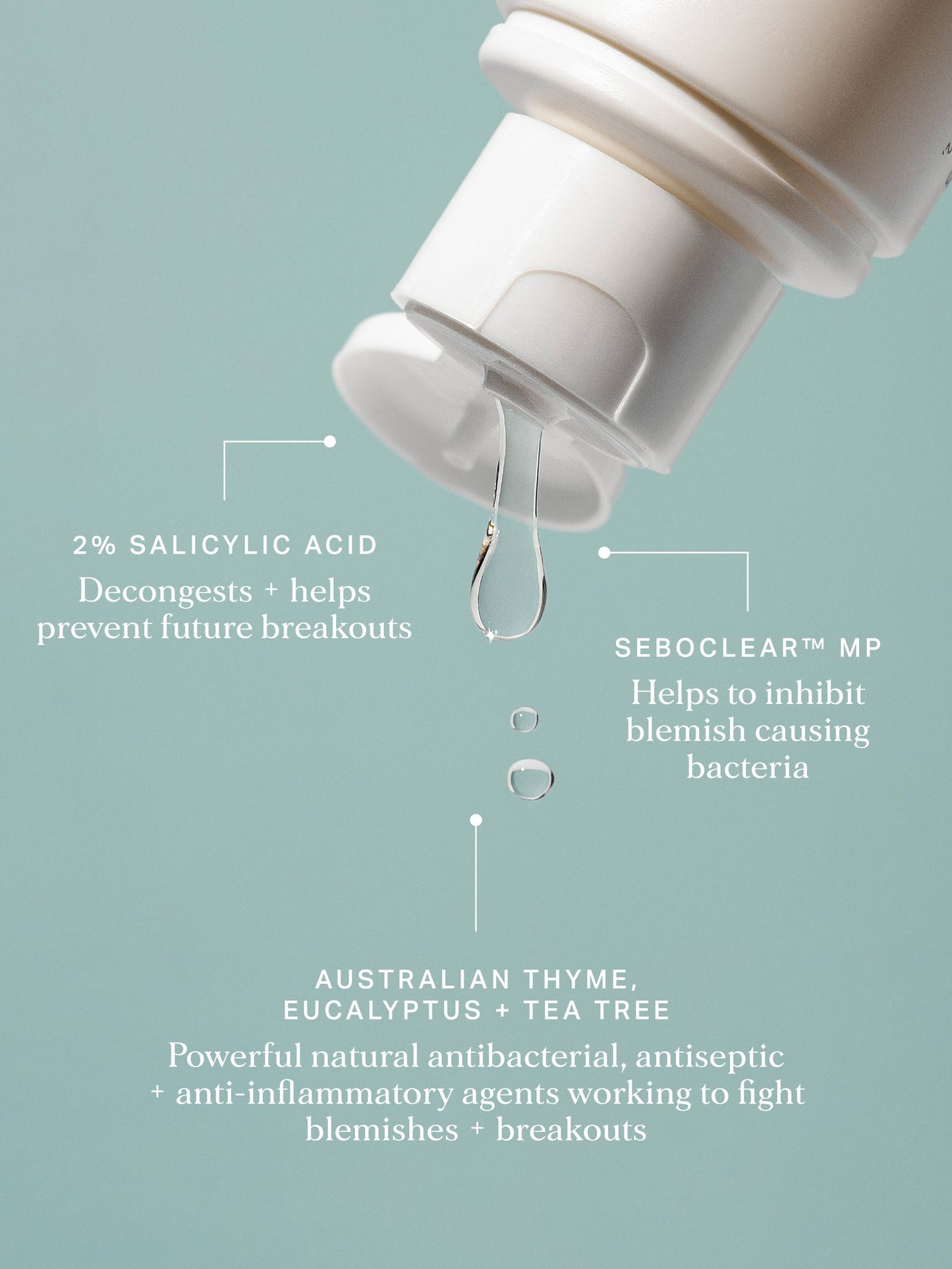 The Alpha-H Clear Skin Tonic is a BHA exfoliating treatment for normal to oily skin designed to decongest pores, control excess oil and minimise bacteria that leads to breakouts.
Powered by 2% salicylic acid, Seboclear MP, Arnica flower, Thyme, Tea Tree and Eucalyptus this magic tonic gently exfoliates and increases skin renewal, with a pH of 3.6 - 4.0 to help decongest and clear pores of debris and excess oil.