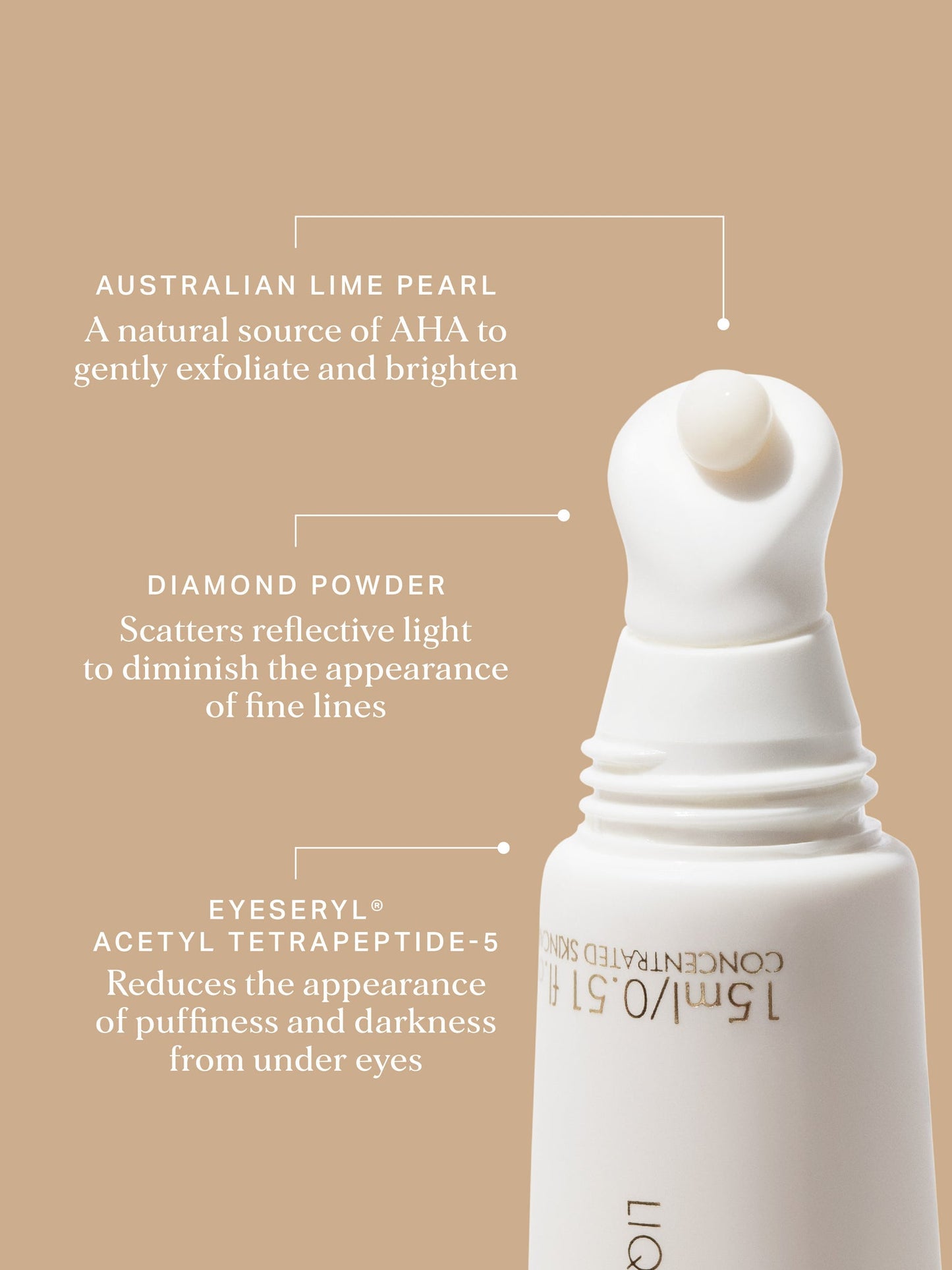 Alpha-H Liquid Gold Firming Eye Cream 15ml – peptide-rich eye treatment to firm, brighten and reduce fine lines and puffiness around the eyes