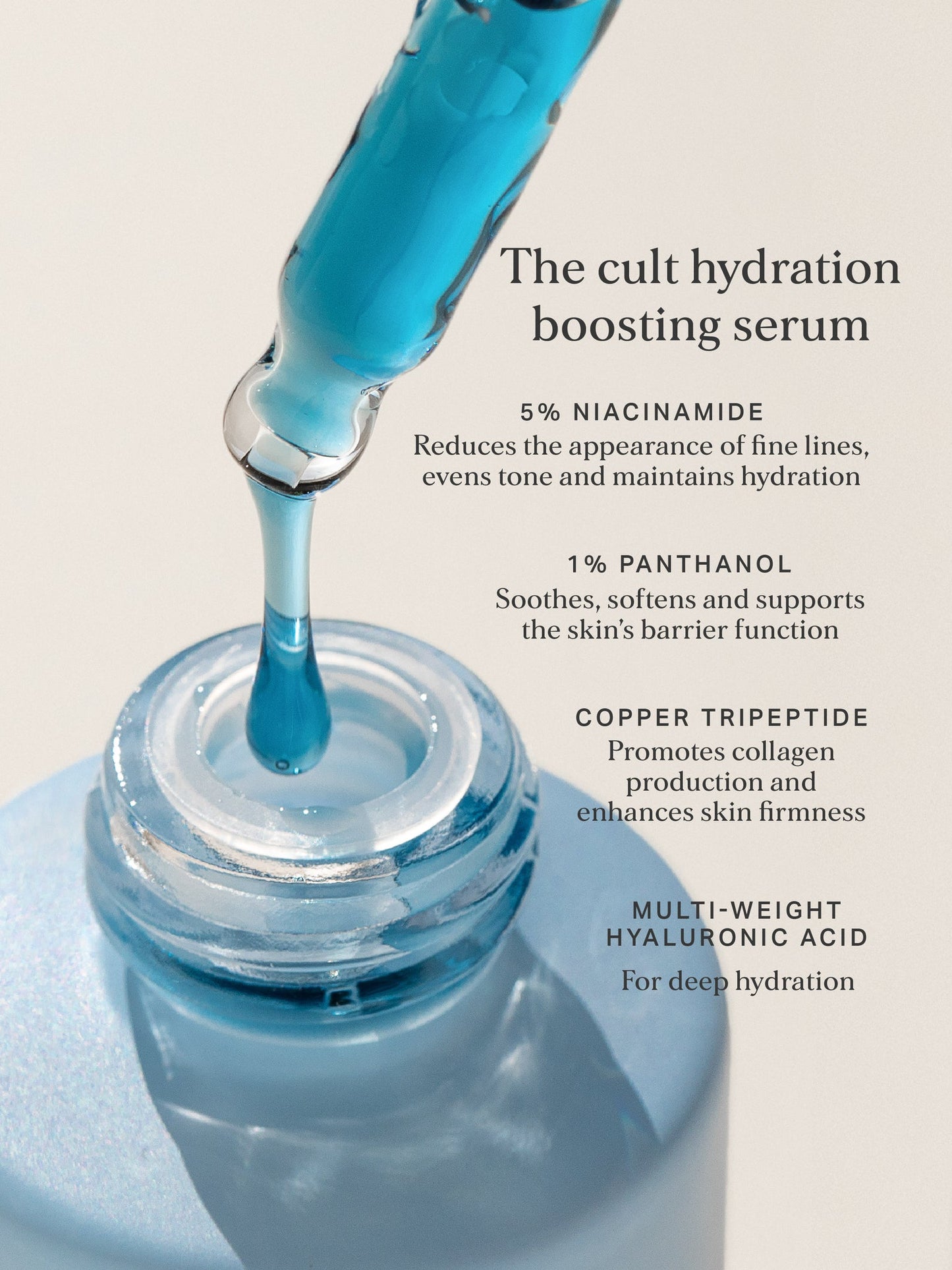 The Alpha-H Vitamin B Serum with 5% Niacinamide is a deeply hydrating serum designed to protect against free radical damage, hydrate and even tone, whilst supporting the skin’s natural barrier function.
Enriched with 5% niacinamide, chia seed, hyaluronic acid and Blue Gardenia extract, this serum is the all-in-one power hitter your skin needs for hydration, fine lines and wrinkles, balancing oils and evening and brightening your skin tone!
