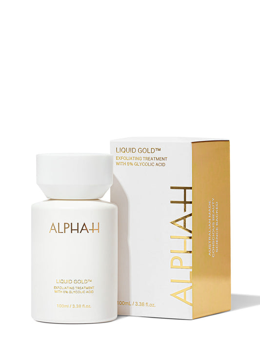 Alpha-H Liquid Gold 100ml exfoliating solution for acne, wrinkles, hyperpigmentation, improved skin tone and texture