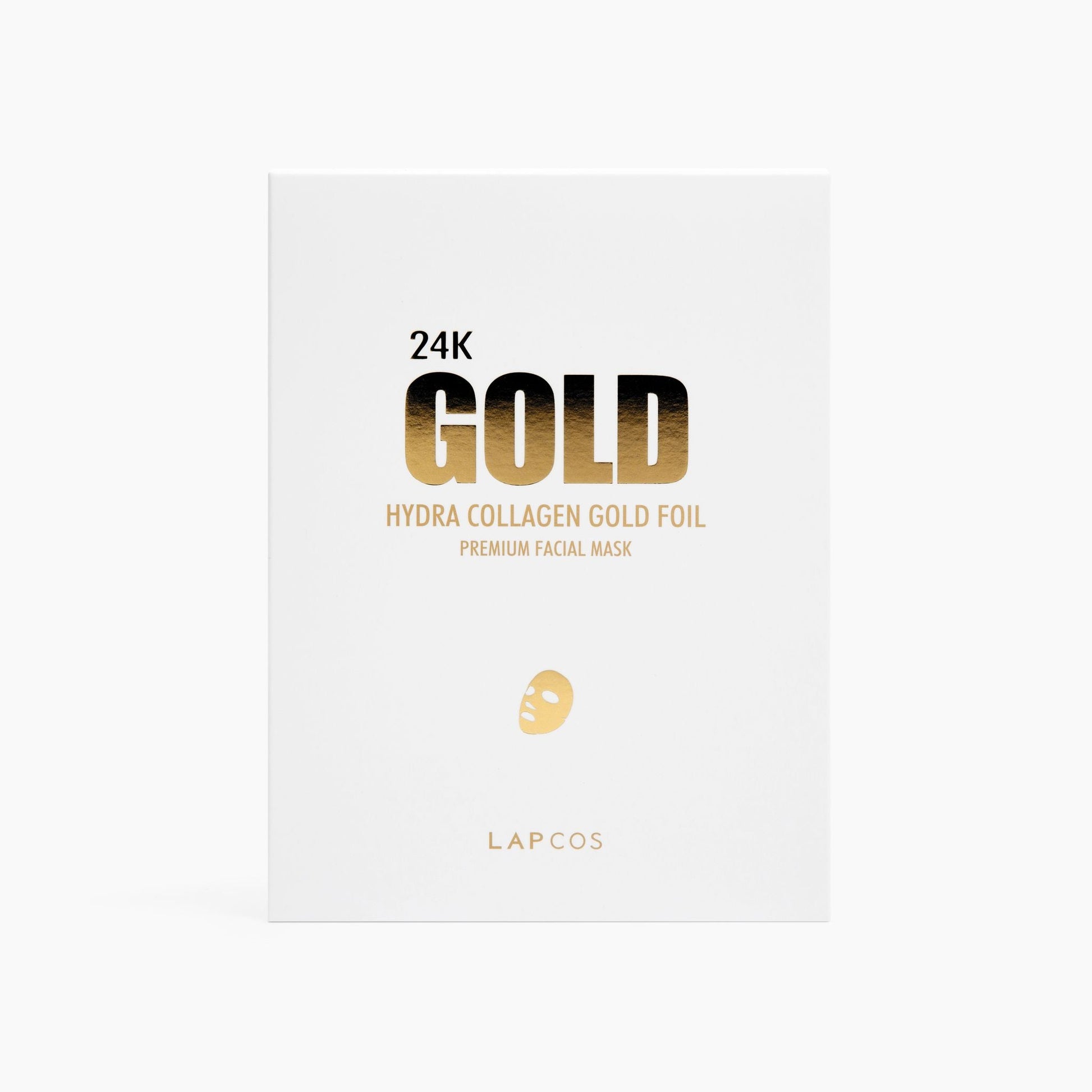 Elevate your skincare routine with the LAPCOS 24K Gold Hydra Collagen Gold Foil Mask 5-pack. Infused with luxurious 24K gold and collagen, these revitalizing masks deliver intense hydration and promote a radiant, youthful complexion. 