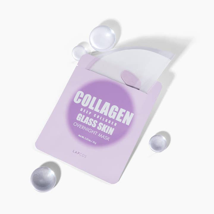 Revitalize your complexion with the LAPCOS Deep Collagen Glass Skin Overnight Mask. This luxurious skincare treatment is designed to deliver intense hydration and promote skin elasticity while you sleep. Infused with premium collagen and nourishing botanical extracts, this mask works overnight to enhance skin texture, leaving you with a radiant, glass-like finish by morning